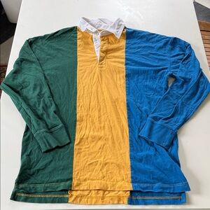 Arizona Jean Co Men’s S Rugby Tri-Color color block shirt